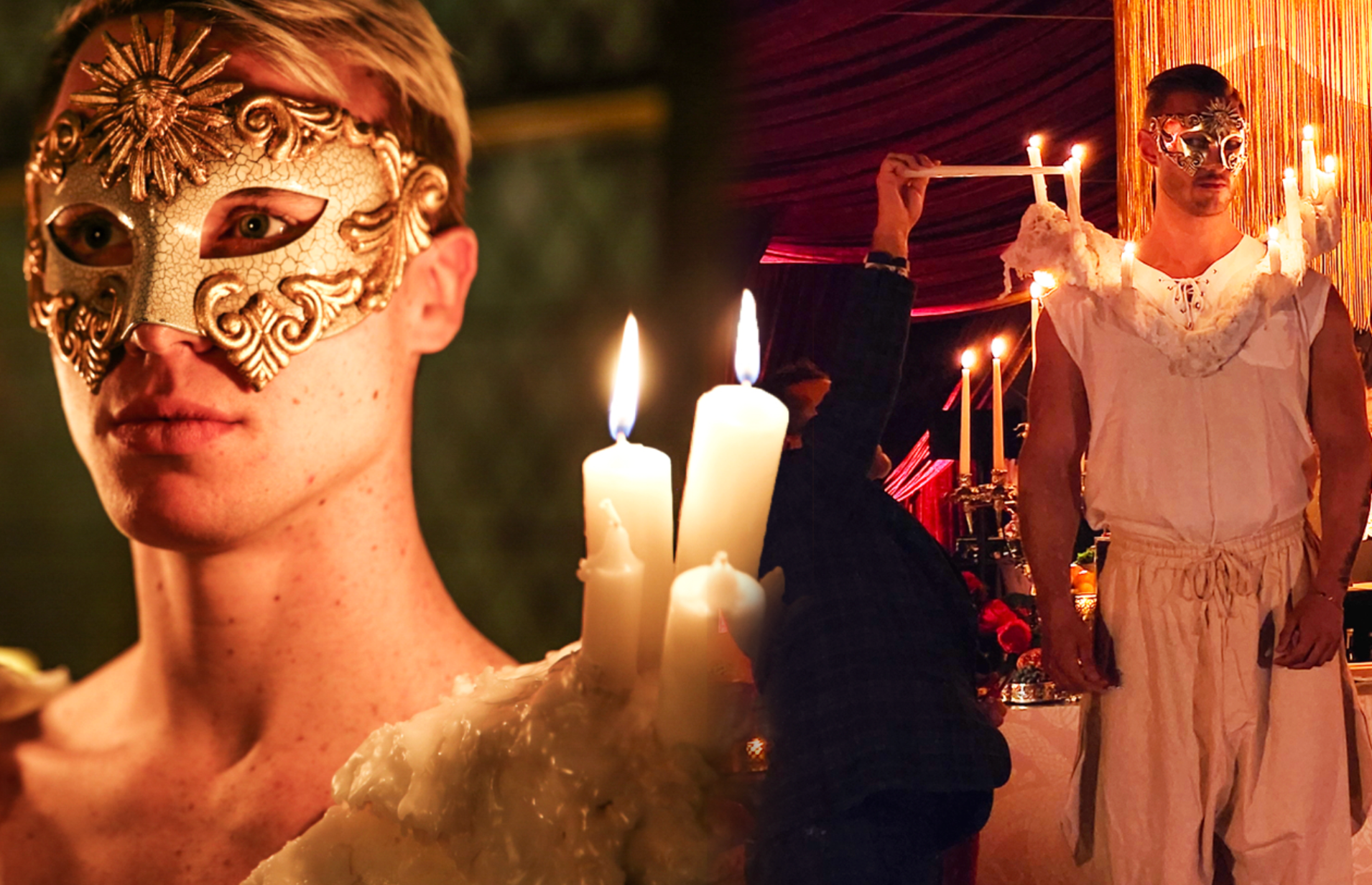 LIVING WAX CANDELABRA