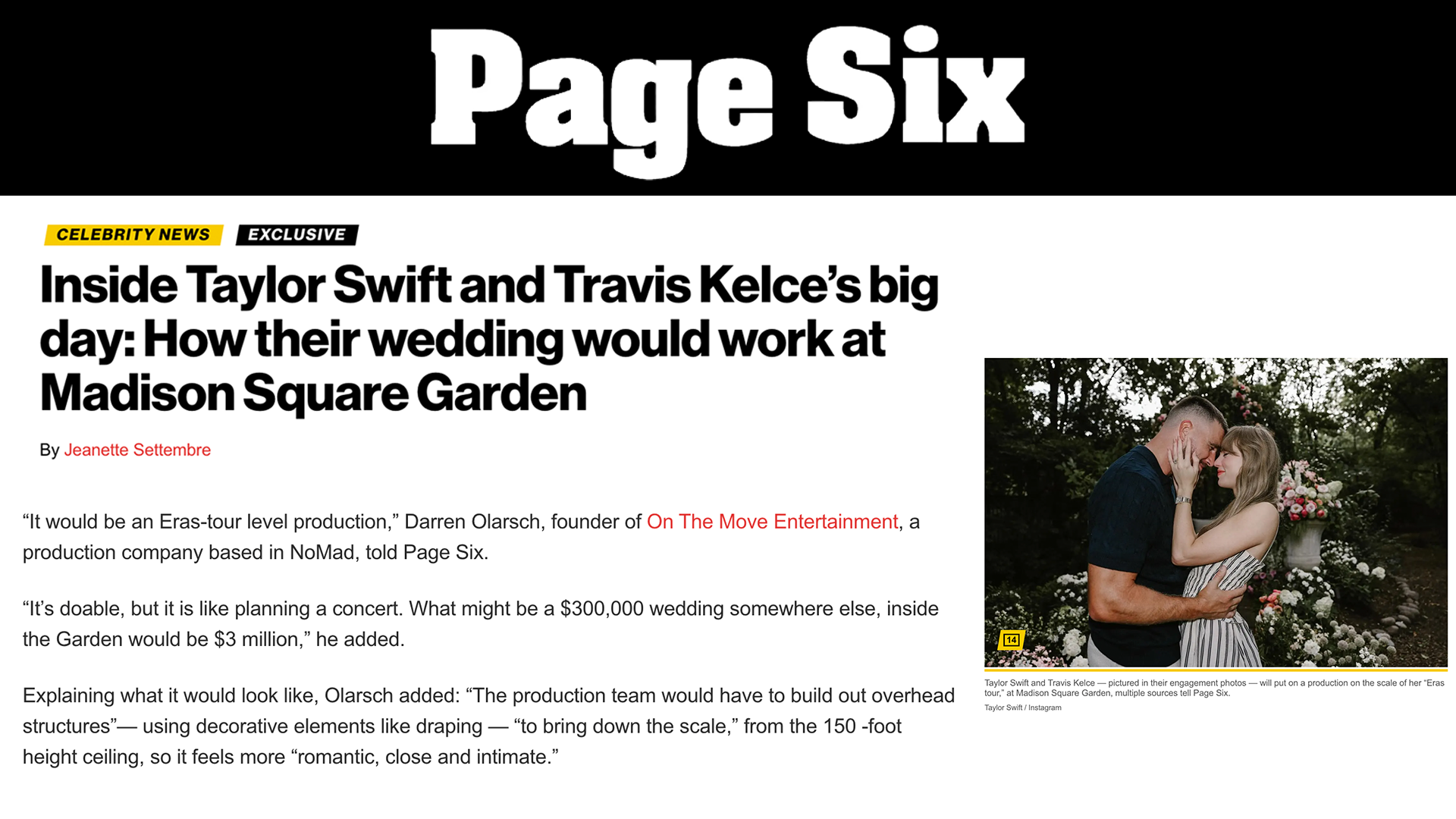 Taylor Swift Page Six